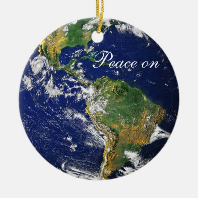 Blue Marble_Peace on Earth_Goodwill to all Ceramic Tree Decoration (Front)