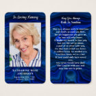 Blue Marble Photo Memorial Funeral Prayer Card