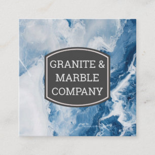 Blue Marble Square Business Card