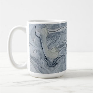 Blue Marble Swirl Ceramic Coffee Mug