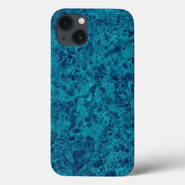 Blue Marble Terrazzo Texture  Case-Mate iPhone Case (Back)