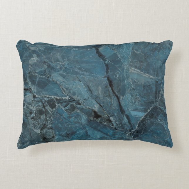 blue marble texture background, Italian marbel wit Decorative Cushion (Front)