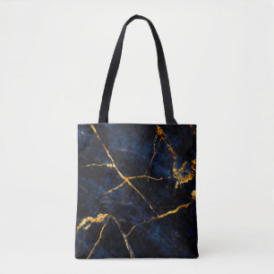 Blue marble texture background, Italian marble sla Tote Bag