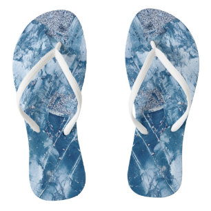 Blue Marble Texture  Flip Flops