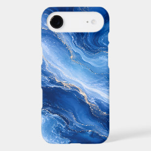 Blue Marble Waves Luxury Abstract
