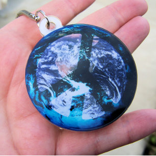 Blue Marble World Peace Standing Photo Sculpture