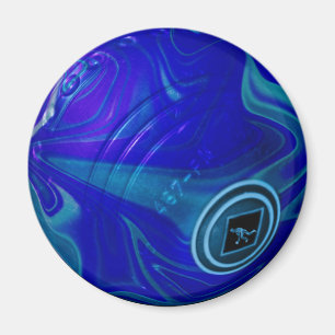 Blue Marbled Lawn Bowl, Fridge Magnet