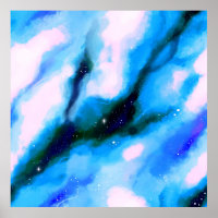 Blue Marbled Outer Space Abstract Background