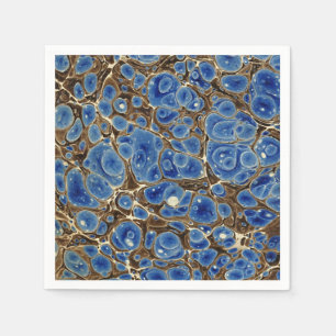Blue Marbleised Napkin