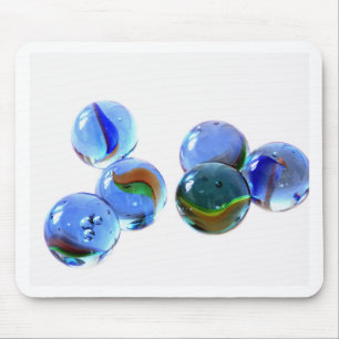 Blue Marbles Mouse Mat