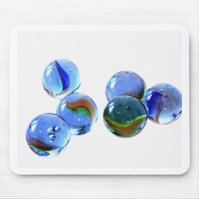 Blue Marbles Mouse Mat (Front)