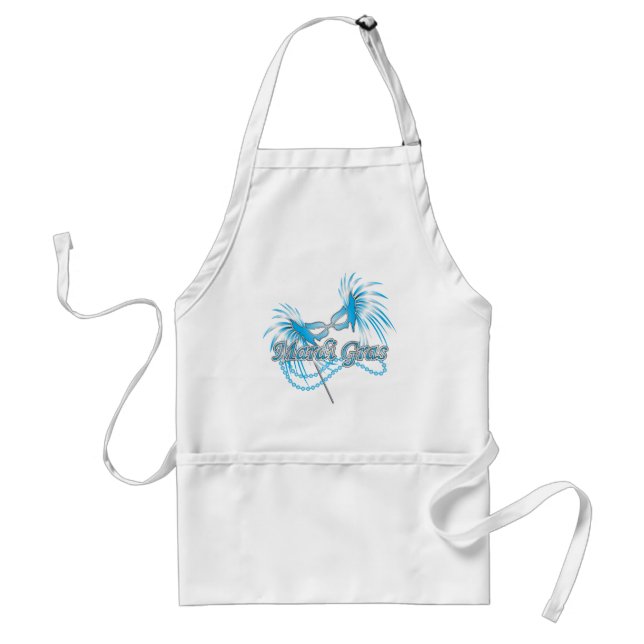 Blue Mardi Gras Mask Standard Apron (Front)