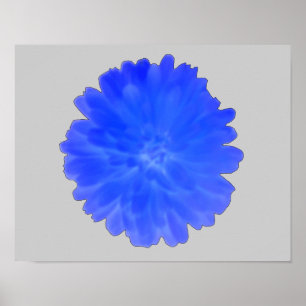 Blue Marigold Poster