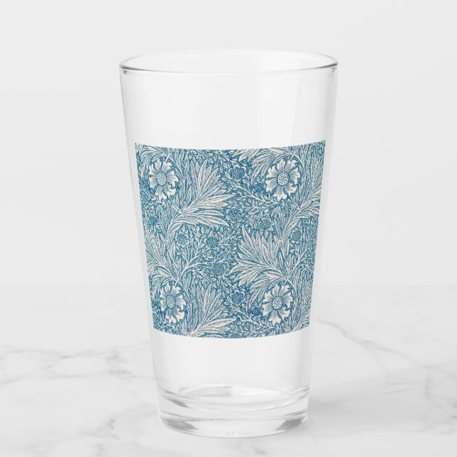 Blue Marigolds (by William Morris) Glass (Front)