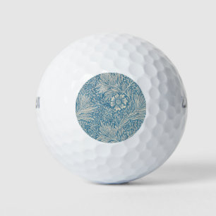 Blue Marigolds (by William Morris) Golf Balls