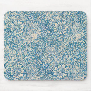 Blue Marigolds (by William Morris) Mouse Mat