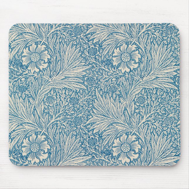 Blue Marigolds (by William Morris) Mouse Mat (Front)