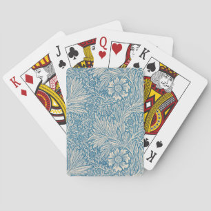 Blue Marigolds (by William Morris) Playing Cards