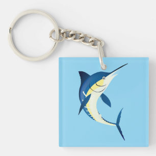 Blue Marlin Acrylic Keychain