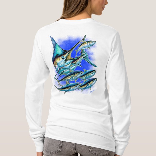 Blue Marlin And Tuna T-Shirt (Back)