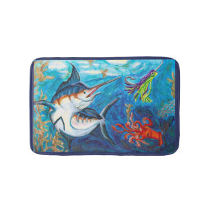 Blue Marlin Bath Mat