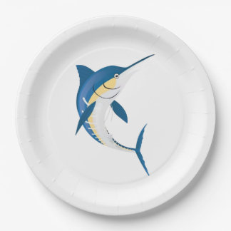 Blue Marlin Fish  Paper Plate