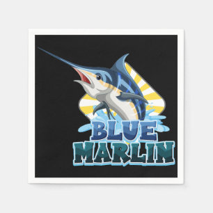 blue-marlin-fish-tshirt-with-carton-character napkin
