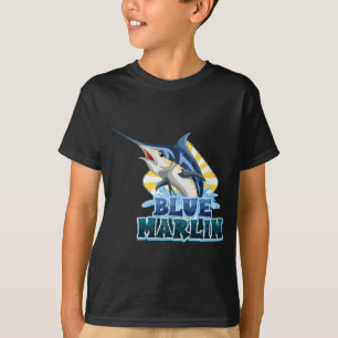 blue-marlin-fish-tshirt-with-carton-character T-Shirt