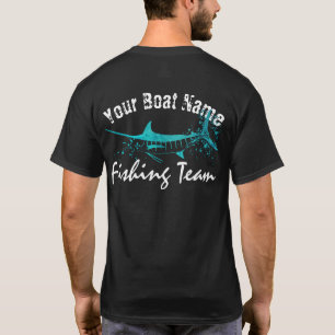Blue Marlin Fishing Team Design T-Shirt
