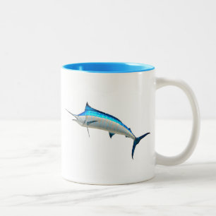 Blue Marlin Game Fish Two-Tone Coffee Mug