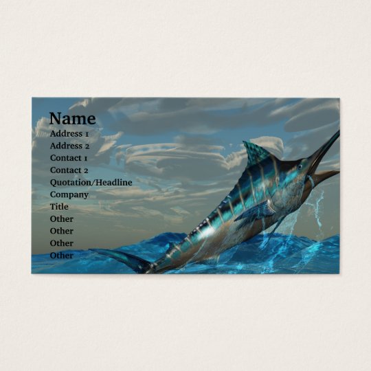 Blue Marlin Jump Business Card