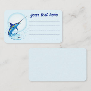 Blue Marlin Jumping out of Ocean Business Card