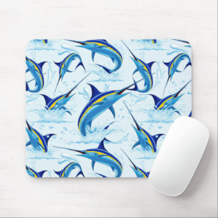 Blue Marlin Jumping out of Ocean Mouse Mat