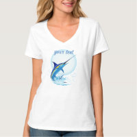 Blue Marlin Jumping out of Ocean
