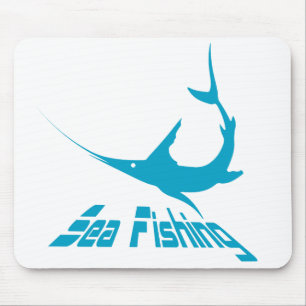 Blue marlin mouse mat
