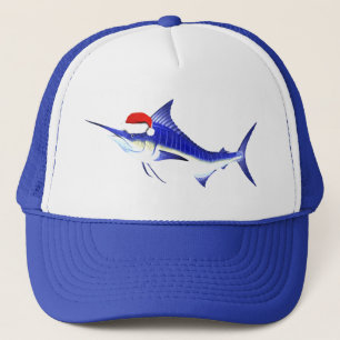 Blue Marlin Santa Claus Trucker Hat