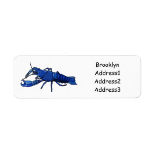 Blue marron crayfish cartoon illustration