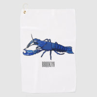 Blue marron crayfish cartoon illustration