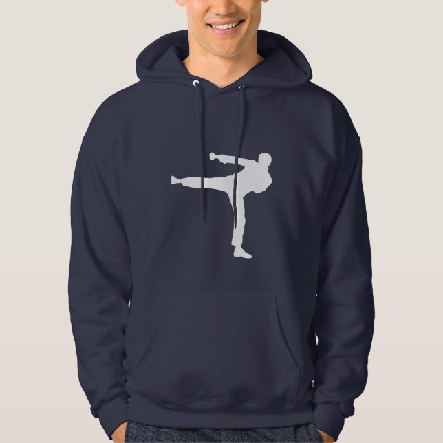 Blue Martial Arts Hoodie (Front)