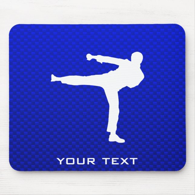 Blue Martial Arts Mouse Mat (Front)