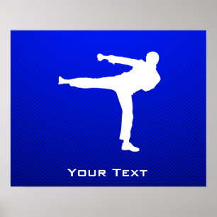 Blue Martial Arts Poster