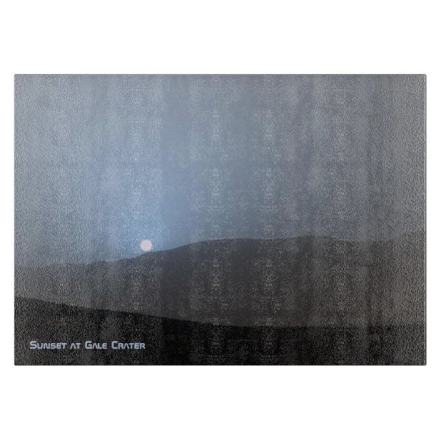 Blue Martian Sunset Cutting Board (Front)