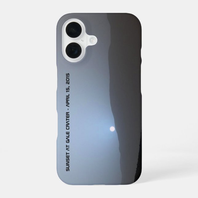 Blue Martian Sunset iPhone 16 Case (Back)