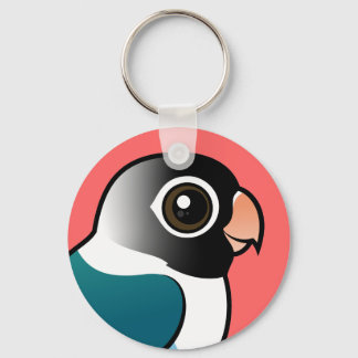 Blue Masked Lovebird Key Ring