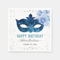 Blue Masquerade Birthday Party