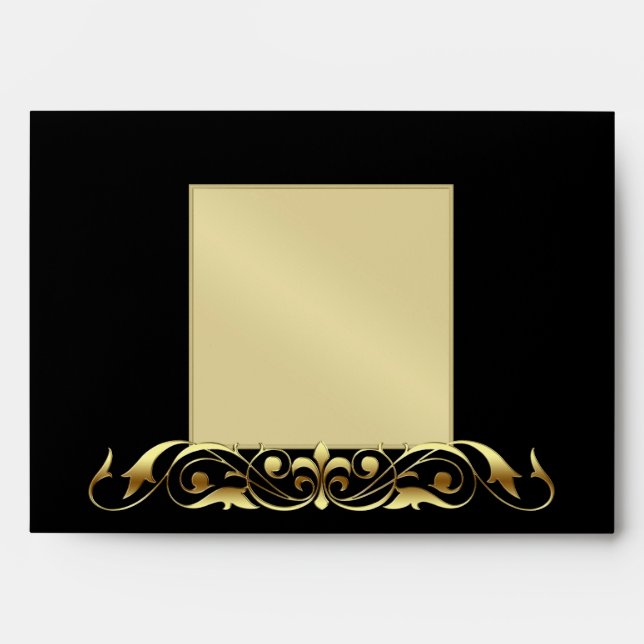 Blue Masquerade Venetian Halloween Envelope (Front)