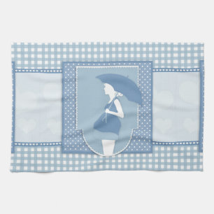 blue maternity tea towel