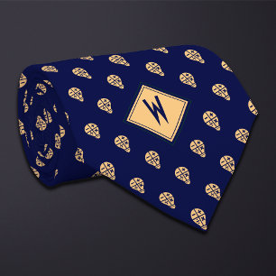Blue Math Teacher Arithmetic Tie