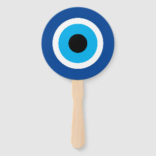 Blue Mati Evil Eye symbol wedding hand fans