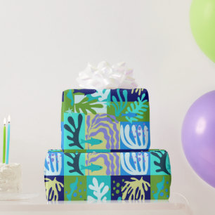 Blue Matisse Paper Cutouts Inspired Ocean Life